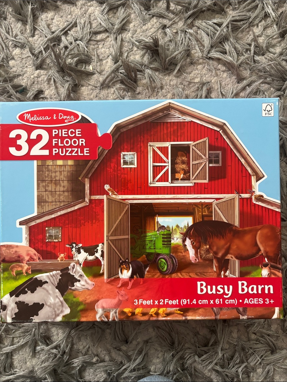 Melissa & Doug Red Barn 32-Piece Floor Puzzle